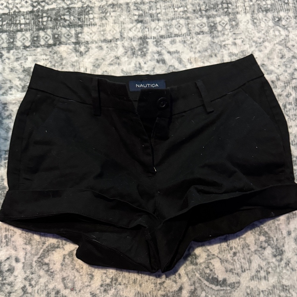 Nautica Women's High Waist Black Shorts
